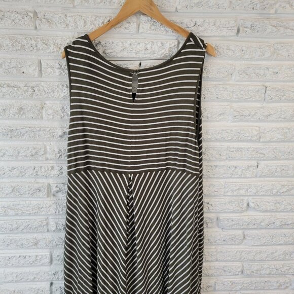 Nina Leonard Women Dress 2X Plus Sleeveless Shift Lightweight Green STR47E - Picture 7 of 11